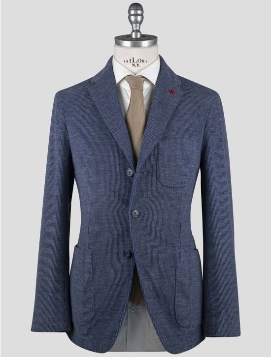 Isaia Isaia Blue Cotton Wool Pa Blazer Blue 000