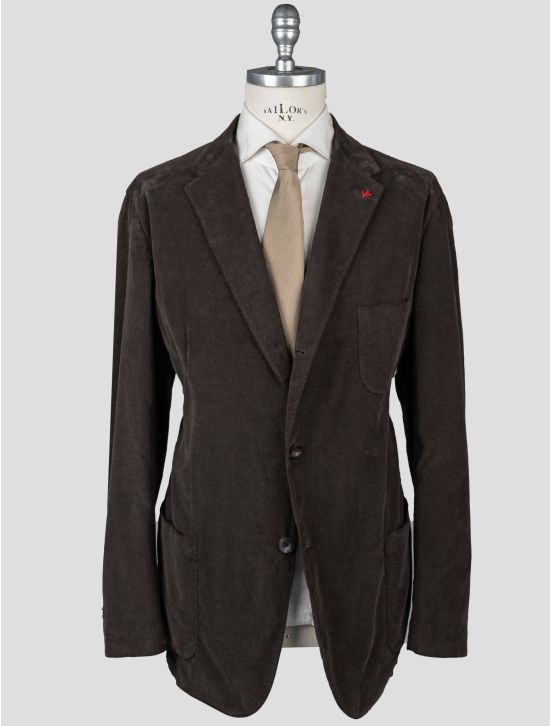 Isaia Isaia Brown Cotton Ea Blazer Brown 000