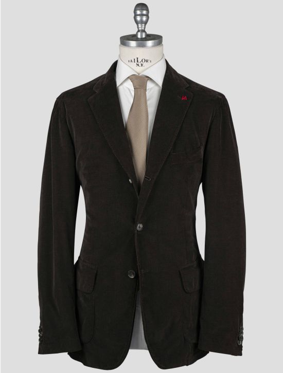 Isaia Isaia Brown Cotton Ea Velvet Blazer Brown 000