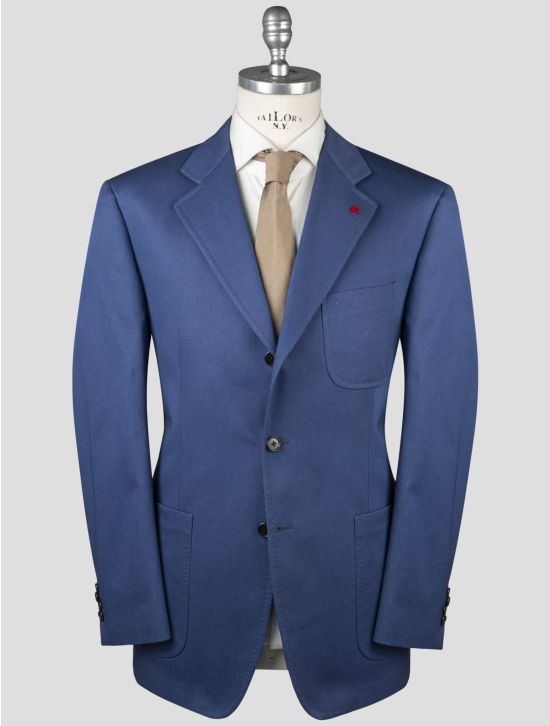 Isaia Isaia Blue Cotton Blazer Blue 000