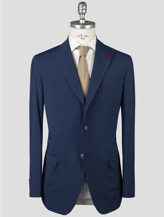 Isaia Isaia Blue Virgin Wool Blazer Blue 000