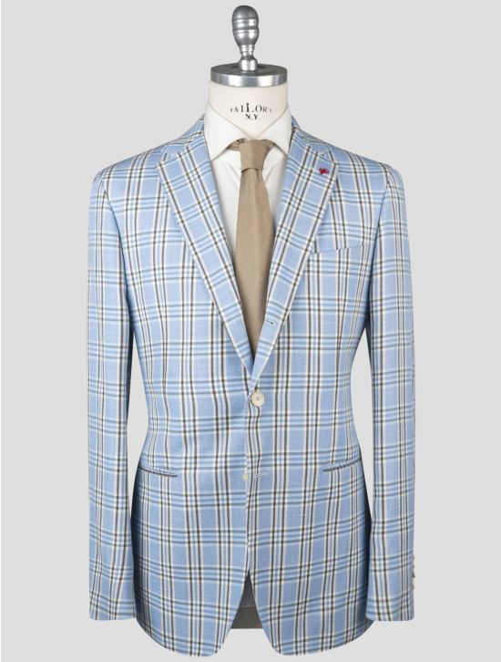 Isaia Isaia Multicolor Wool Linen Cotton Blazer Multicolor 000