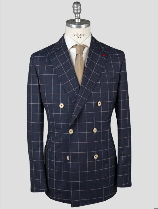 Isaia Isaia Blue Wool Blazer Blue 000