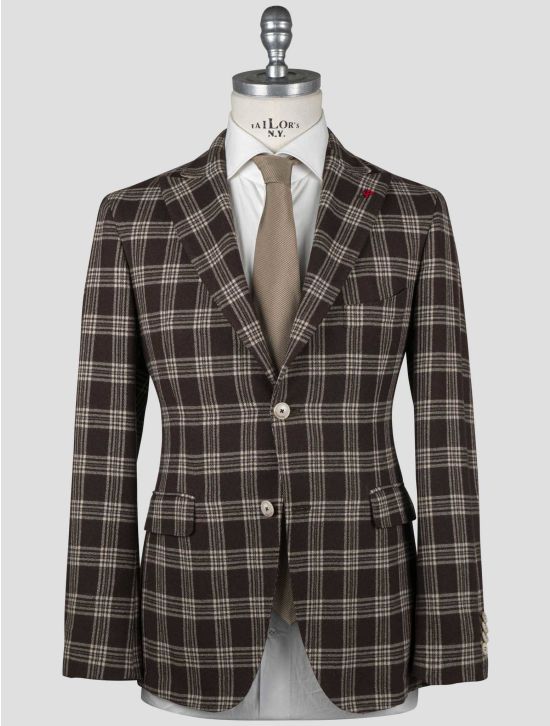 Isaia Isaia Brown Wool Cotton Blazer Brown 000