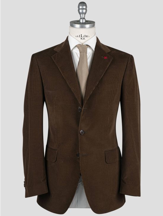 Isaia Isaia Brown Cotton Ea Velvet Blazer Brown 000