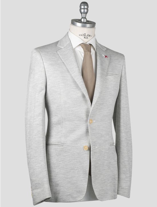 Isaia Isaia Gray Cotton Viscose Blazer Gray 001