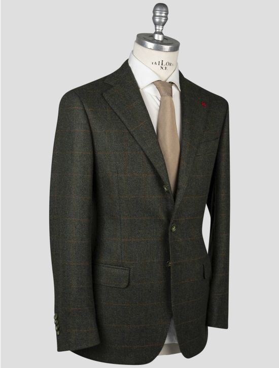 Isaia Isaia Green Wool Cashmere Blazer Green 001