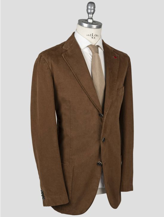 Isaia Isaia Brown Cotton Blazer Brown 001