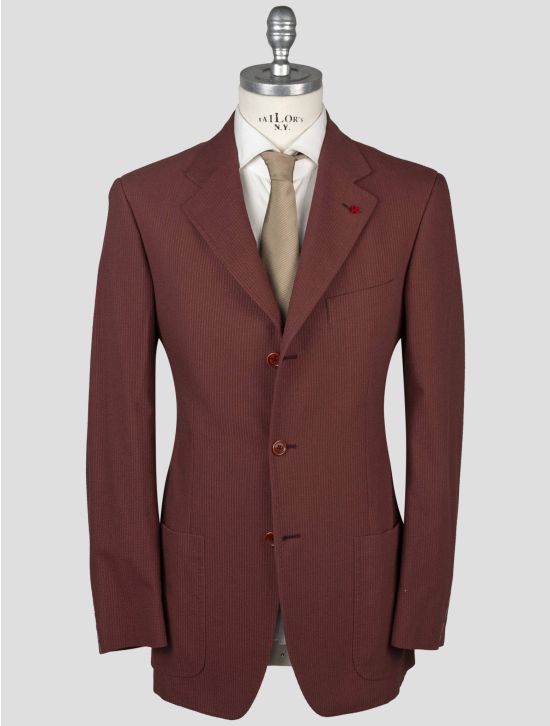 Isaia Isaia Red Cotton Silk Wool Nylon Blazer Red 000