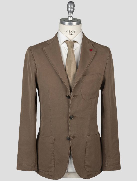 Isaia Isaia Brown Cotton Blazer Brown 000