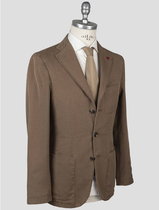 Isaia Isaia Brown Cotton Blazer Brown 001