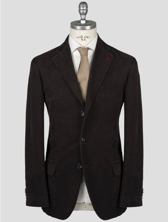 Isaia Isaia Dark Brown Cotton Blazer Dark Brown 000