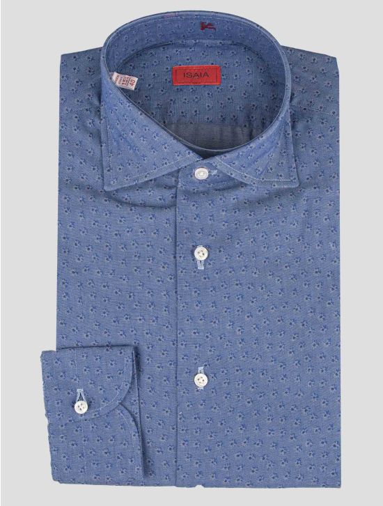 Isaia Isaia Blue Cotton Shirt Blue 000