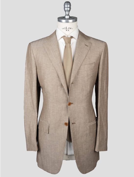 Kiton Kiton Taupe Linen Wool Blazer Taupe 000