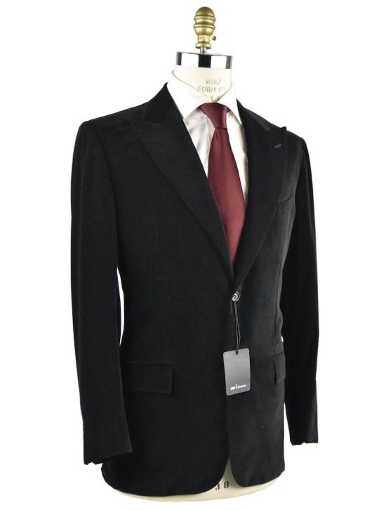 Kiton KITON Black Cotton Blazer Black 001