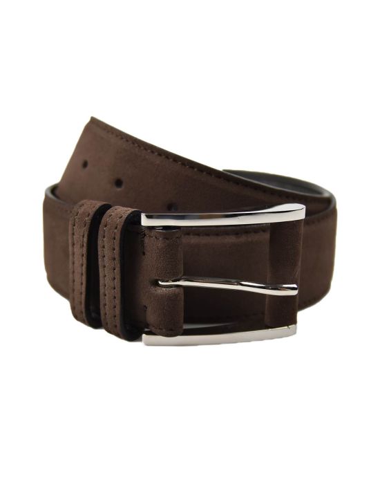 Kiton KITON Brown Leather Calfskin Belt Brown 000