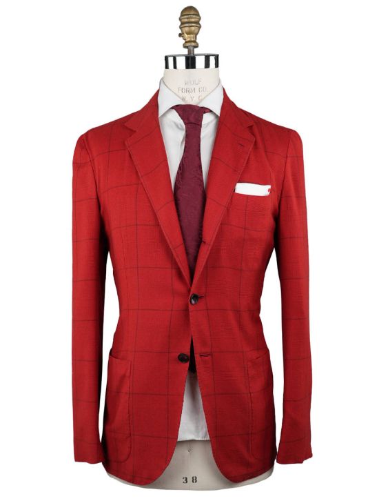 Kiton Kiton Red Vicuna Cashmere Silk Blazer Red 000