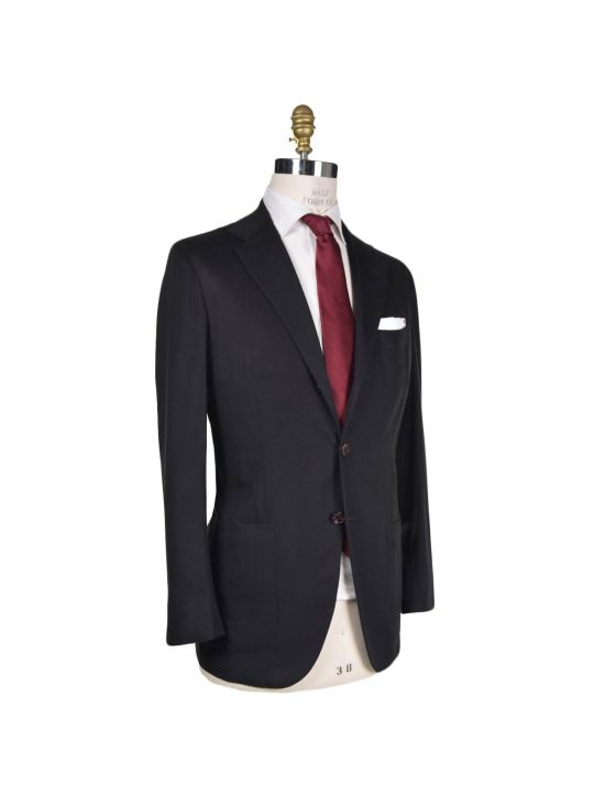 Kiton KITON Black Vicuna Silk Blazer Black 001