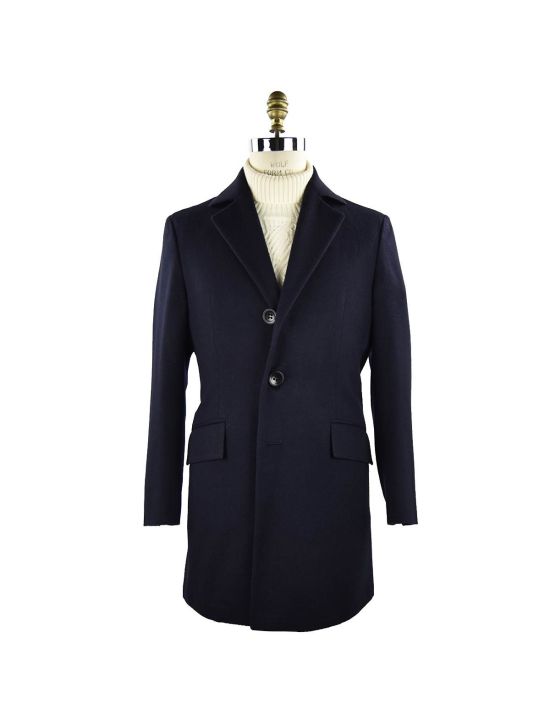 Kiton KITON Blue Cashmere Overcoat Blue 000