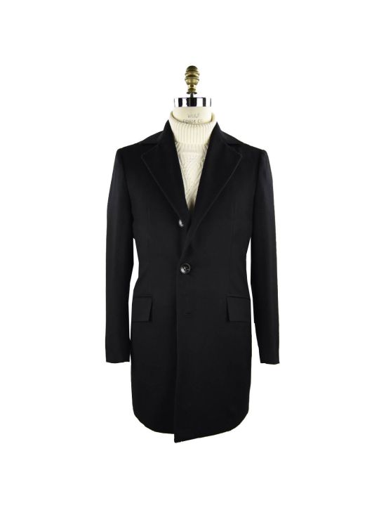 Kiton KITON Black Cashmere Overcoat Black 000