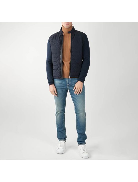 Kiton KITON Blue Cotton Pl Pa Ea Coat Blue 001