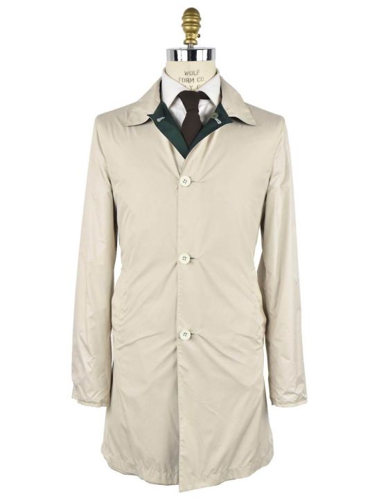 Kiton KITON White Green Pl Overcoat White/Green 000