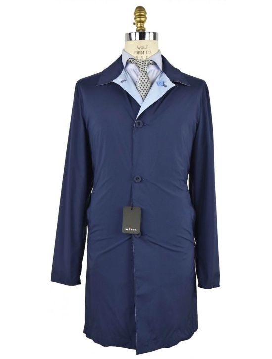 Kiton KITON Blue Pl Overcoat Blue 000