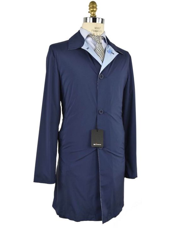 Kiton KITON Blue Pl Overcoat Blue 001