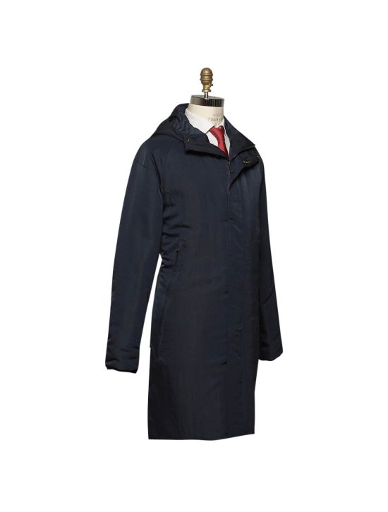 KNT KNT Kiton Blue Pl Overcoat Blue 001