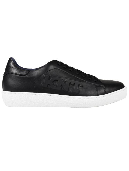 KNT KNT KITON Black Leather Calfskin Shoes Black 001