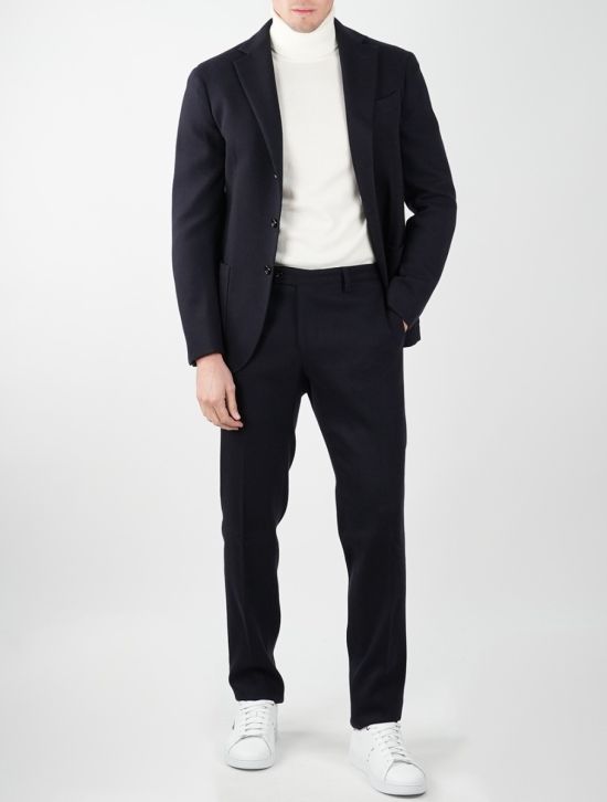 Kired KIRED Blue Virgin Wool Cashmere Ea Suit Blue 001