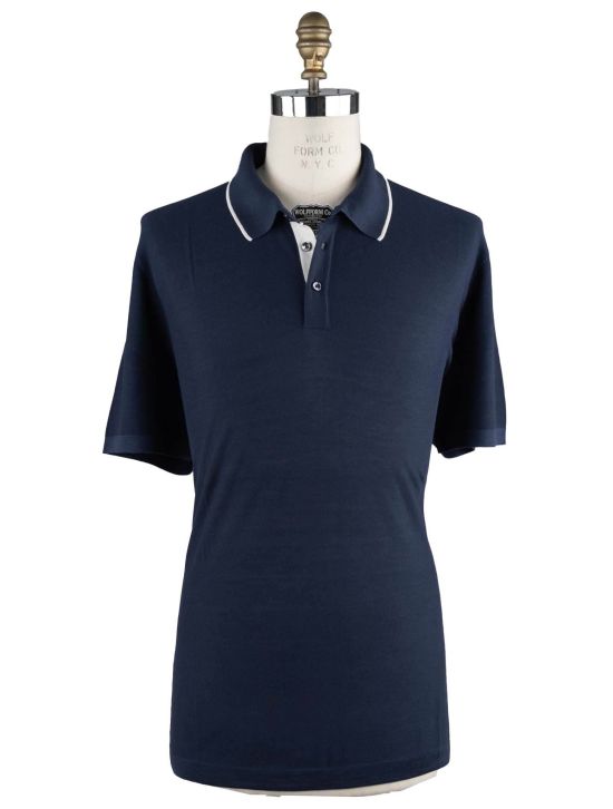 Cesare Attolini Cesare Attolini Blue Silk Polo Blue 000