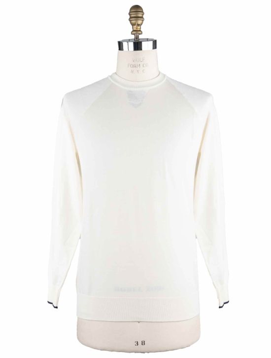 Cesare Attolini Cesare Attolini White Cotton Cashmere Sweater Crewneck White 000