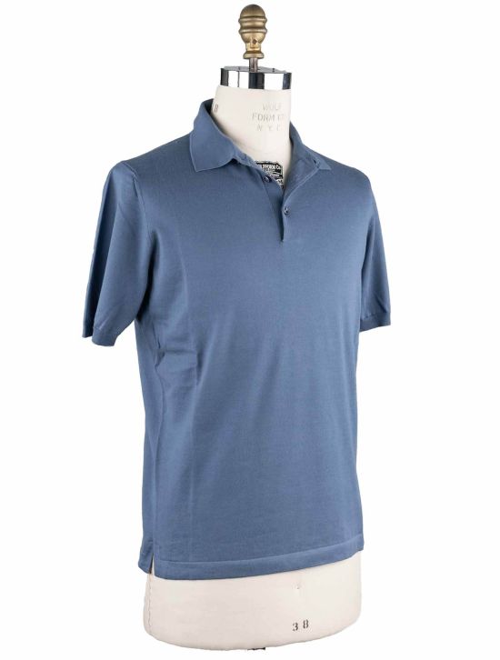 Cesare Attolini Cesare Attolini Blue Cotton Cashmere Polo Blue 001