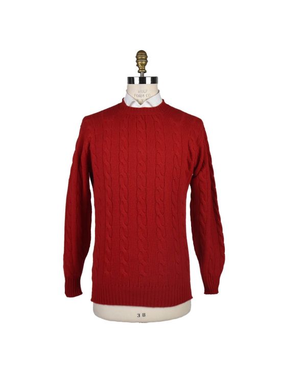 Cesare Attolini Cesare Attolini Red Cashmere Sweater Crewneck Red 000