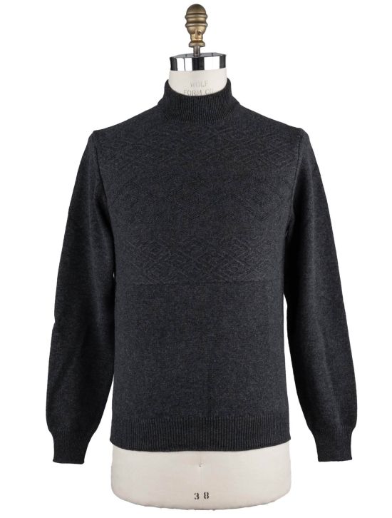 Cesare Attolini Cesare Attolini Grey Wool Cashmere Sweater Half Neck gray 000