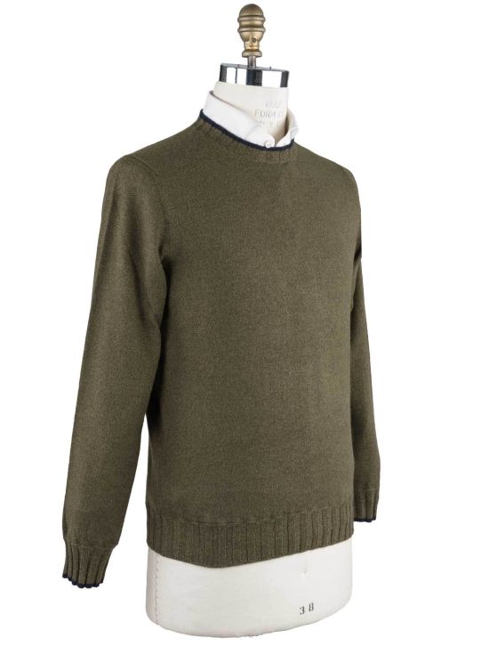 Cesare Attolini Cesare Attolini Green Cashmere Sweater Crewneck Green 001