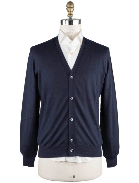 Cesare Attolini Cesare Attolini Blue Cashmere Silk Sweater Cardigan Blue 000