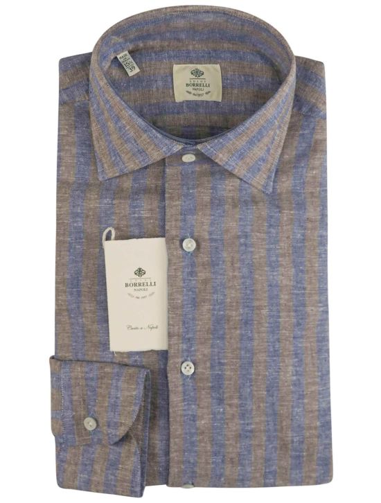 Luigi Borrelli Luigi Borrelli Multicolor Cotton Linen Shirt Multicolor 000