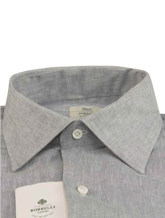 Luigi Borrelli Luigi Borrelli Gray Linen Shirt Gray 001