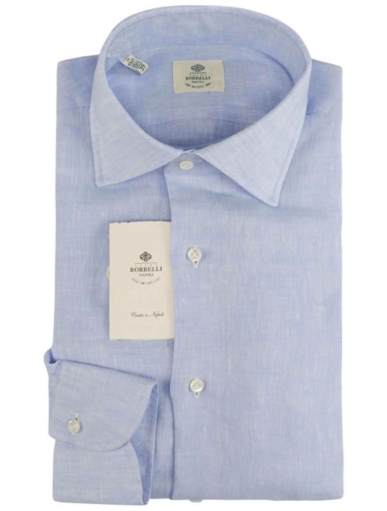 Luigi Borrelli Luigi Borrelli Light Blue Linen Shirt Light Blue 000