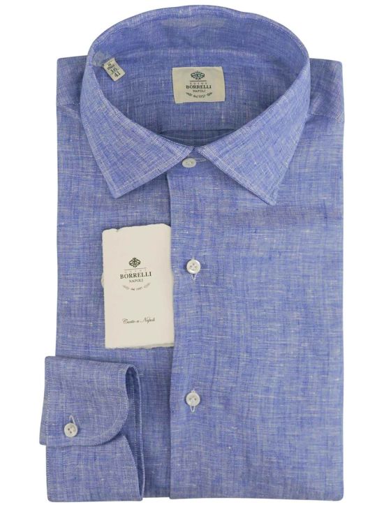 Luigi Borrelli Luigi Borrelli Blue Linen Shirt Blue 000