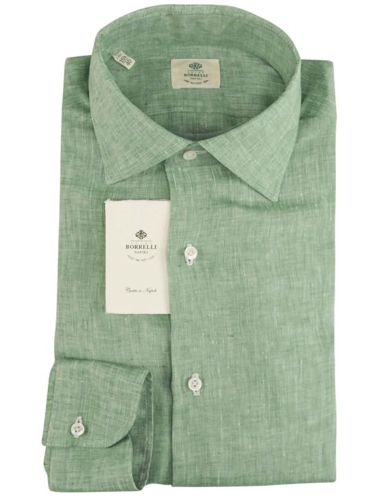 Luigi Borrelli Luigi Borrelli Green Linen Shirt Green 000