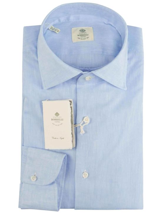 Luigi Borrelli Luigi Borrelli Light Blue Linen Shirt Light Blue 000