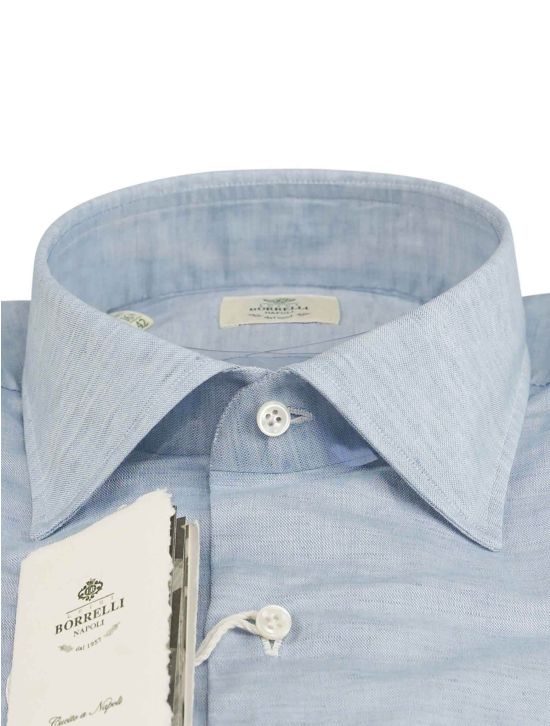 Luigi Borrelli Luigi Borrelli Light Blue Linen Shirt Light Blue 001