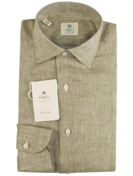 Luigi Borrelli Luigi Borrelli Green Linen Shirt Green 000