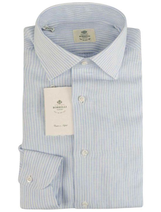 Luigi Borrelli Luigi Borrelli Blue White Linen Shirt Blue / White 000