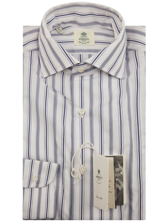 Luigi Borrelli Luigi Borrelli Blue White Cotton Shirt Blue / White 000