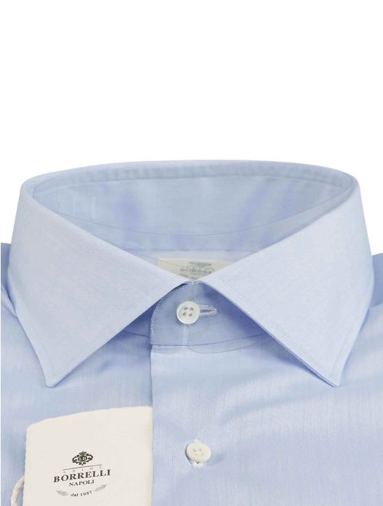 Luigi Borrelli Luigi Borrelli Light Blue Cotton Shirt Light Blue 001