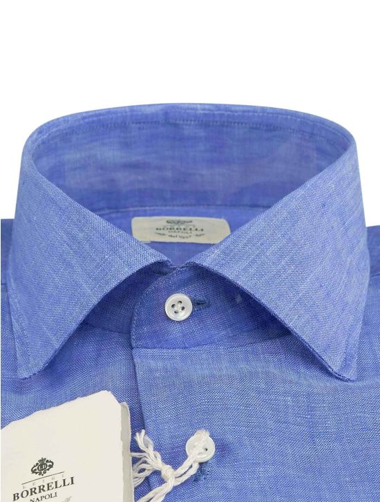 Luigi Borrelli Luigi Borrelli Blue Linen Shirt Blue 001